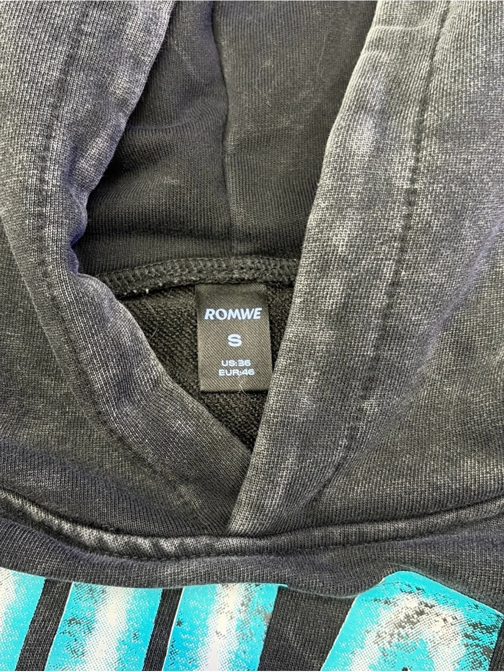 Radiant Worldwide '77 Graphic Hoodie - Black with Pink & Teal Accents